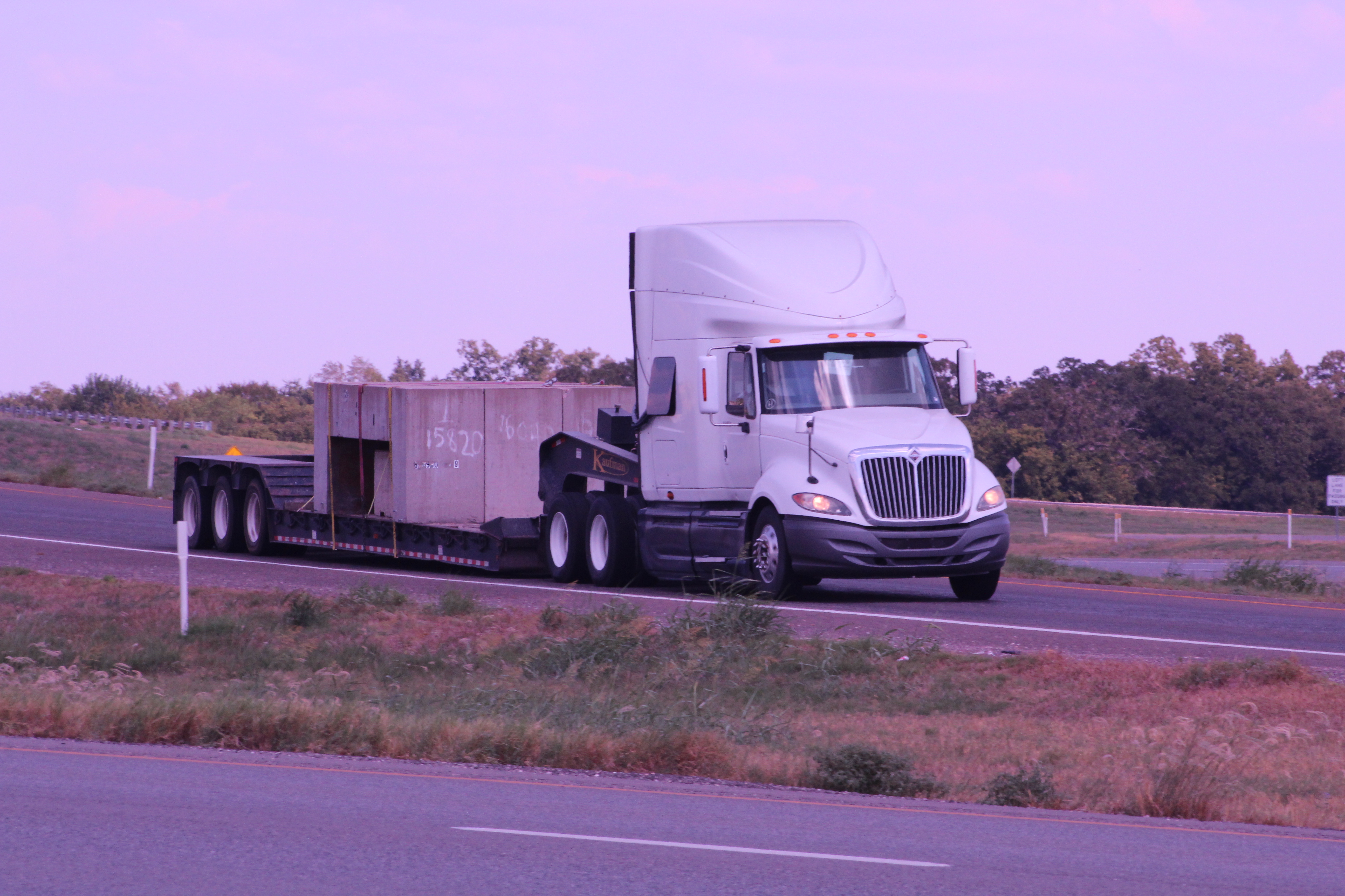 Overweight heavy- duty test vehicle.