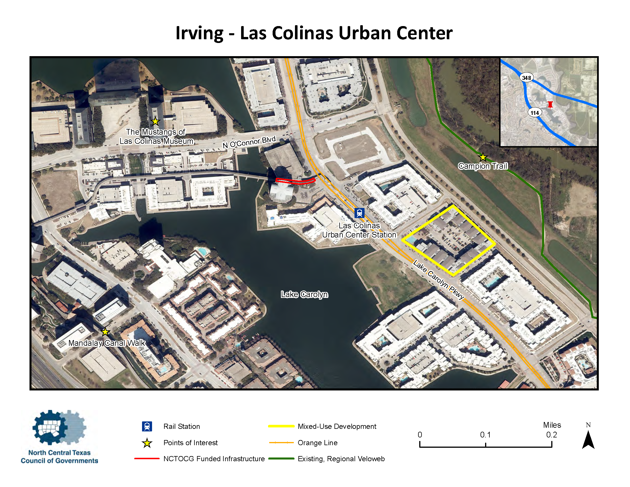 Irving Las Colinas Map Overview