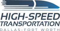 High-Speed Transportation train logo linked to the DFW High-Speed Transportation Connections Study