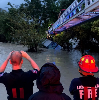 Flooded car rescue