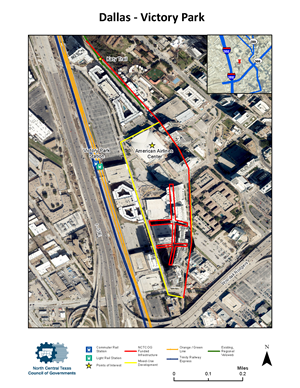 Dallas Victory Park Map Overview