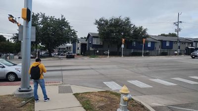 Pedestrian at intersection