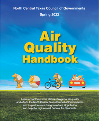 This is an image of the Air quality handbook cover by the north central texas council of governments. spring 2020 edition.