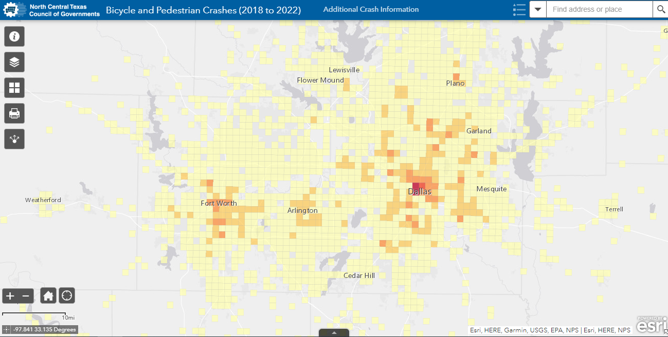 Interactive Bike Crash map 2018-2022 Crahes