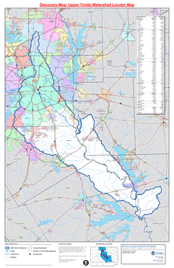 Upper Trinity Watershed Locator Map - Click to open