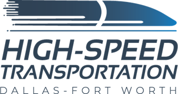 This is a logo for High-speed transportation dallas forth worth