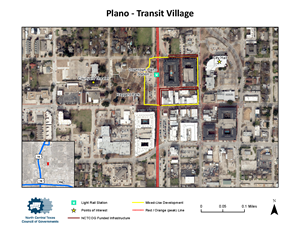 Plano Transit Village Map Overview